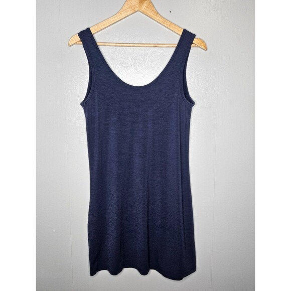 UNBOUND MERINO Women’s Mini Merino Tank Dress Small Blue Light Breathable Basic - Picture 4 of 8